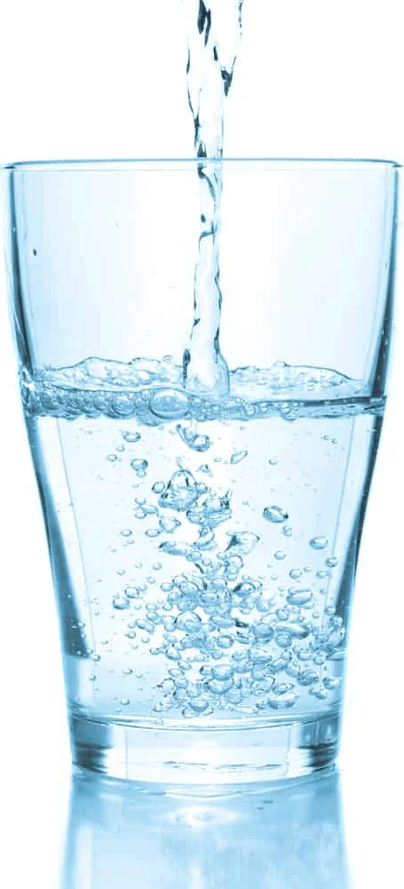 water pouring into glass